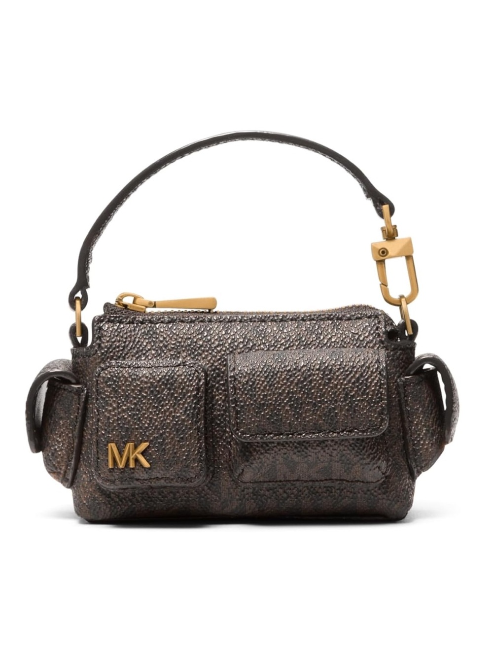 Michael Kors Metallic Brown Mini Top-Handle Satchel Keychain and Bag Charm -